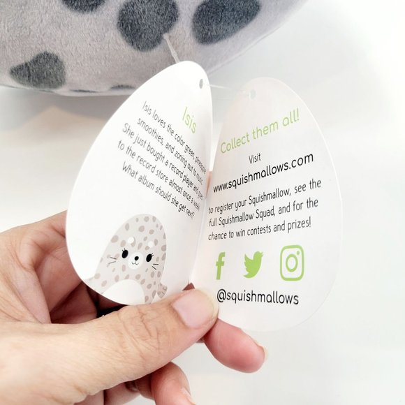 Squishmallows Ocean Animals Plush Lot Aziza the Stingray Isis the Spotted Seal - Picture 9 of 12